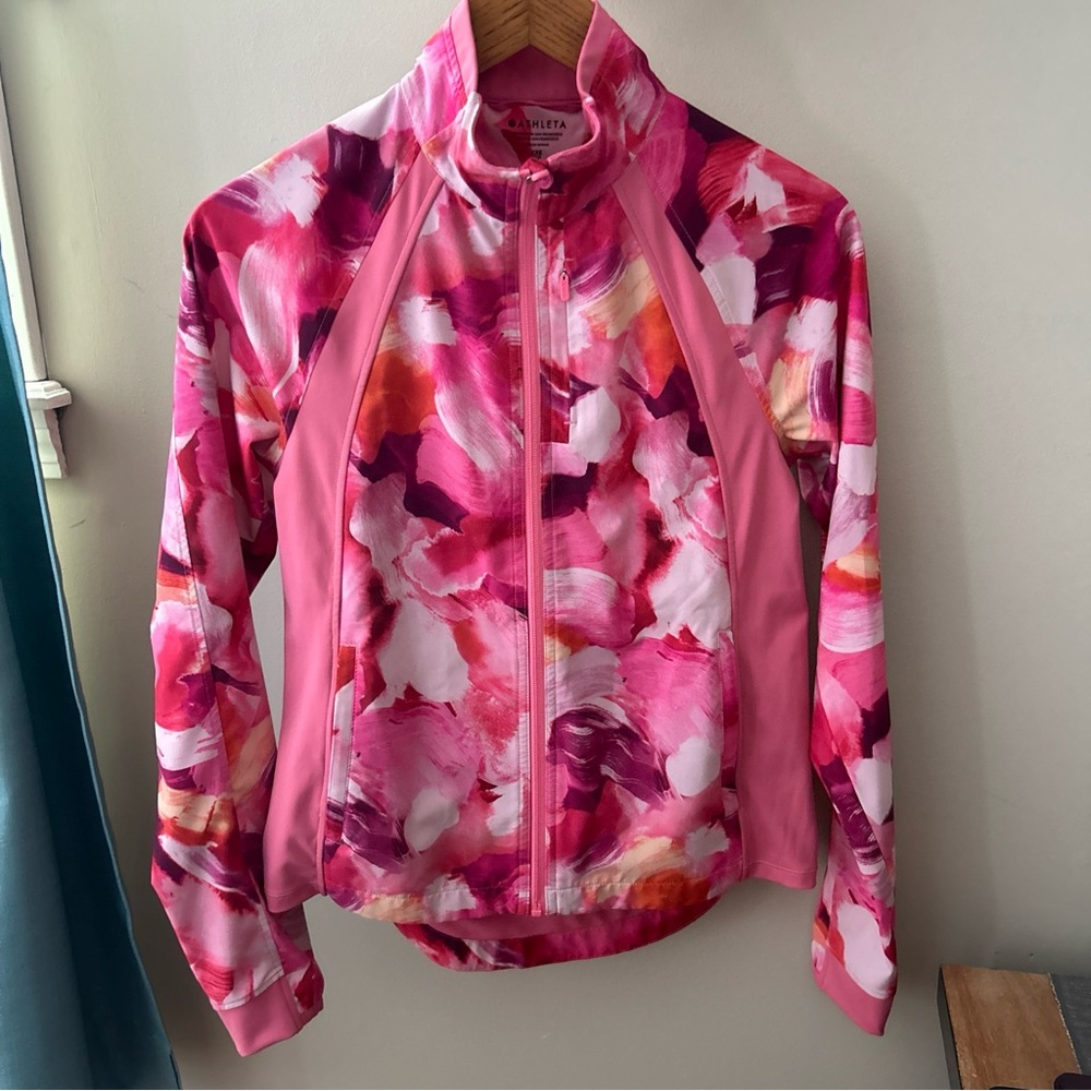 Athleta Women's Vibrant Pink Bomber Jacket